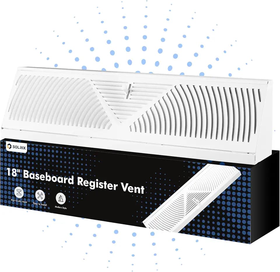 18 Inch Baseboard Register Vent, Floor Vent Covers Baseboard Heater Covers