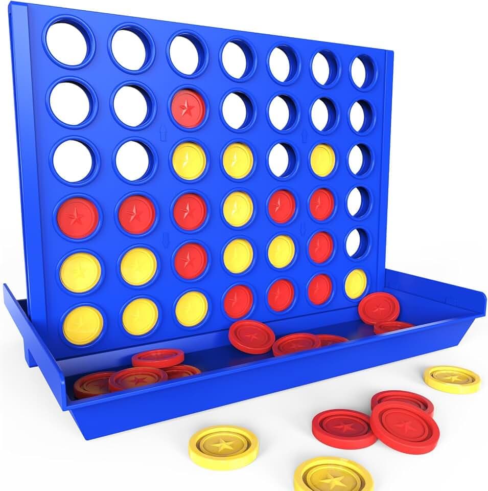 Pup Go Groß Format 4 in Einer Reihe Brettspiele für Kinder 3+ Jahren | Weihnachen Geschenk fur Mädchen Jungen, Familie Brettspiele Outdoor, Perfekt als Partyspiel, Gesellschaftsspiel Familienspaß