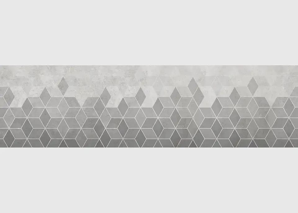 AG Design Selbstklebende Bordüre Graues Mosaik, AWB 8450 | Wasserfest Dekoration für Wände, Möbel, Tapeten, Wandverkleidungen und Türen, Folie | Breite 500 cm x Höhe 13.8 cm