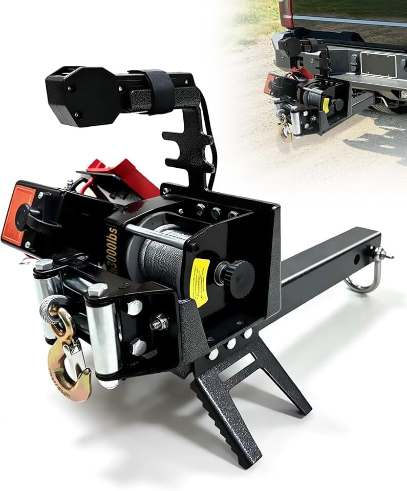 3000lb ATV/UTV Winch with Multifunctional Mounting Bracket