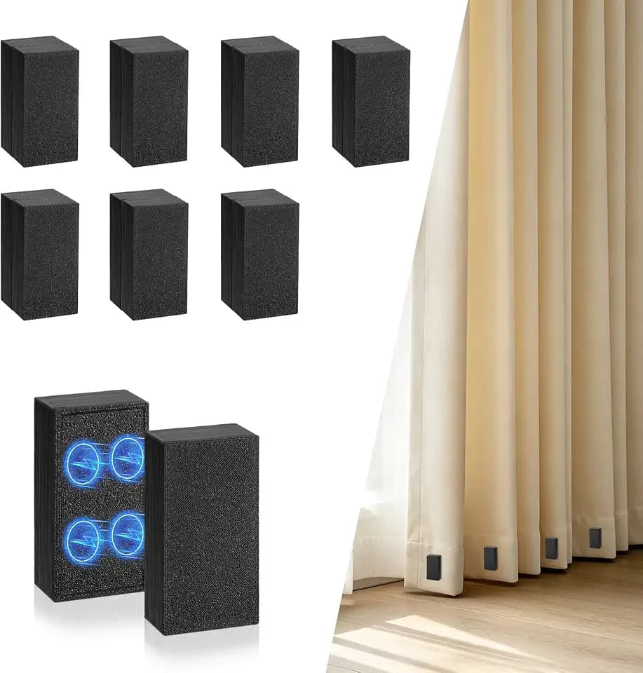 16PCS Outdoor Curtain Weights, Upgraded Heavier-Duty Waterproof Curtain Magnets Weights Outdoor, for Home Patio Drapery, Shower, Flags, Tablecloth to Stop Heavy Wind