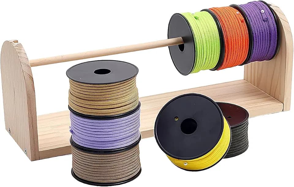 Multicolor Paracord Bulk Variety Pack with Spool Holder - 8 Colors - 640ft - Paracord Supplies