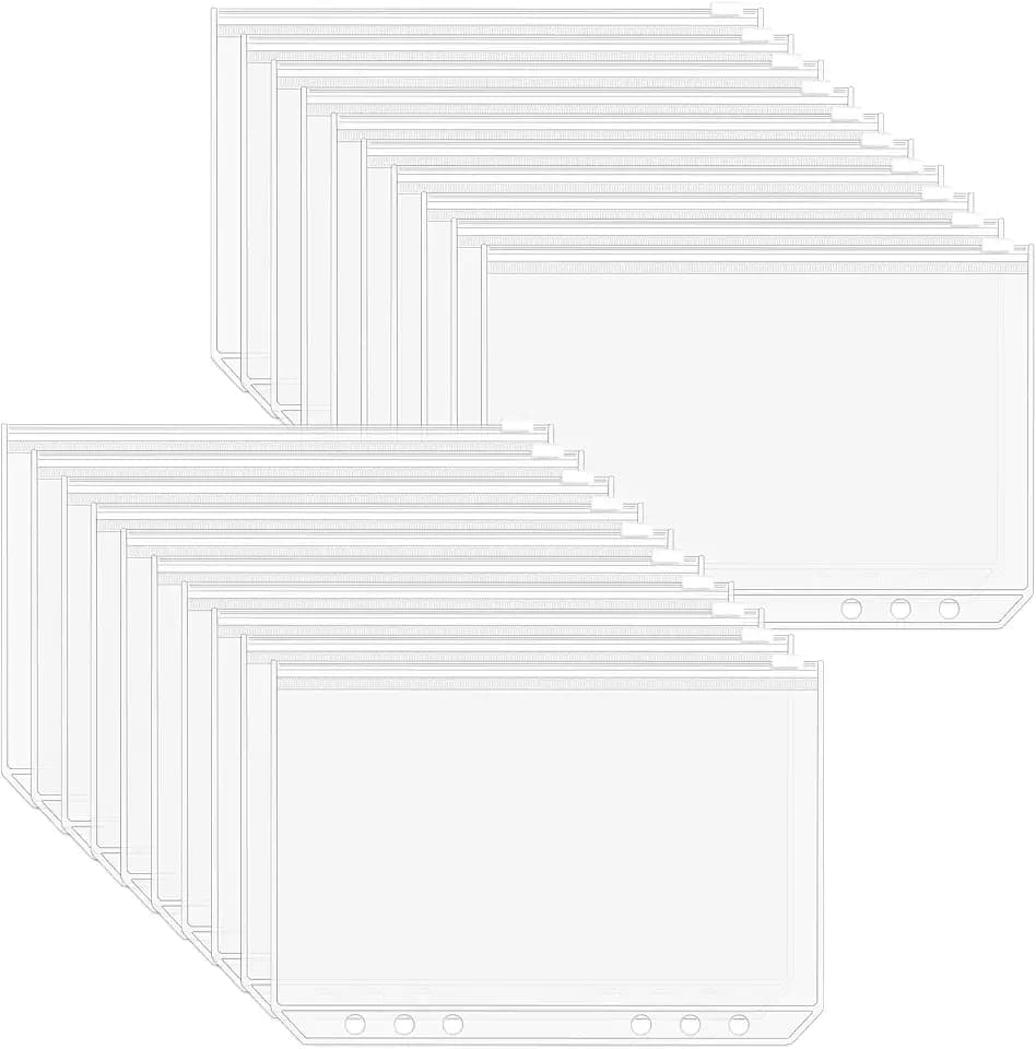 20 Stück A5 Binder Taschen, A5 Löcher Binder Taschen
