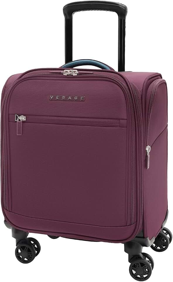 Verage Underseat Carry On Luggage with Wheels,14.5-Inch,Grape red
