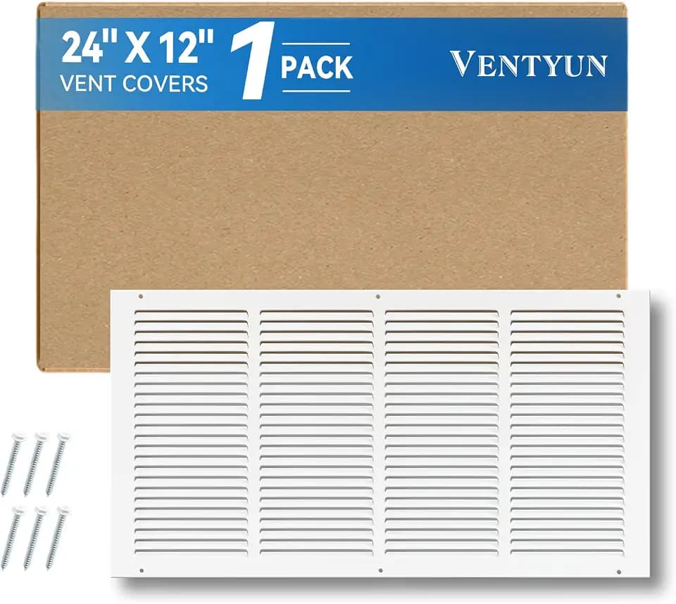 24"×12" Solid Steel Return Air Filter Grille for Wall and Ceiling
