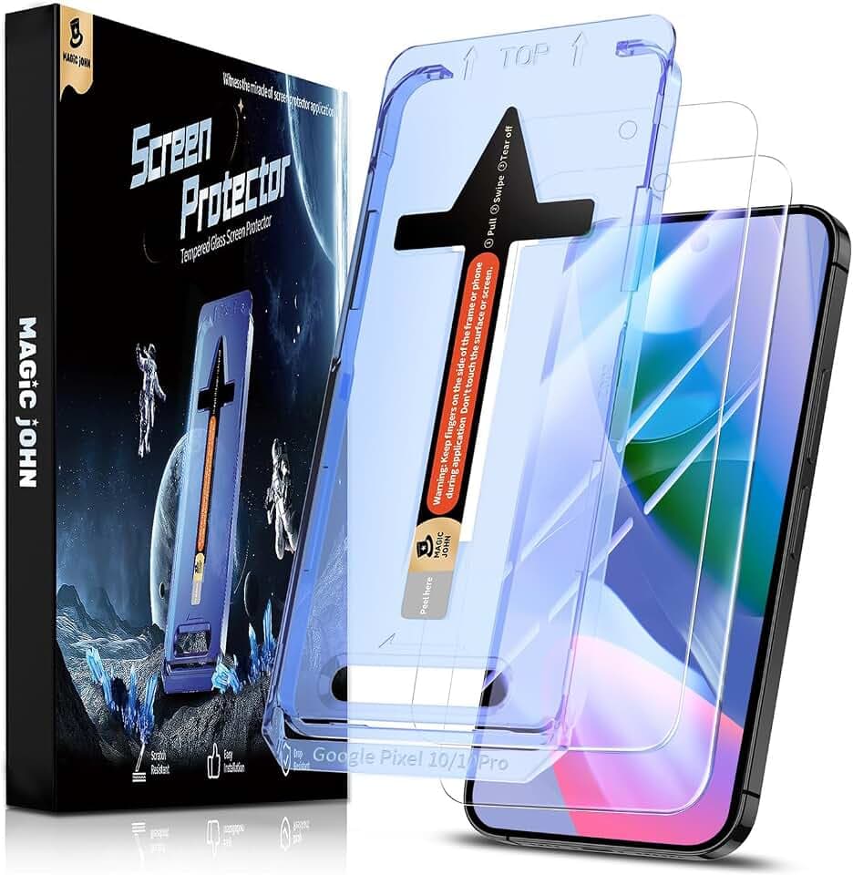 MAGIC JOHN Easy Installation for Google Pixel 10/10 Pro Screen Protector