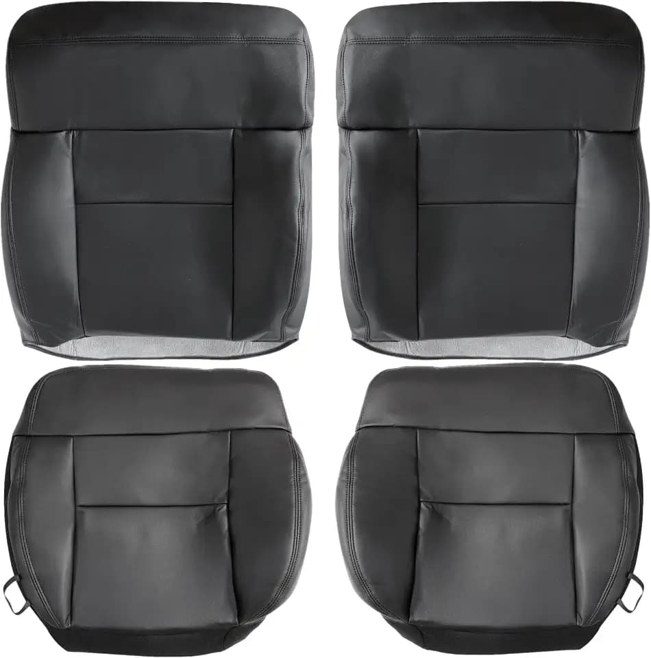 NLQR Front Seat Covers fit for Ford F150 Lariat XL 2004-2008 Ebony Black