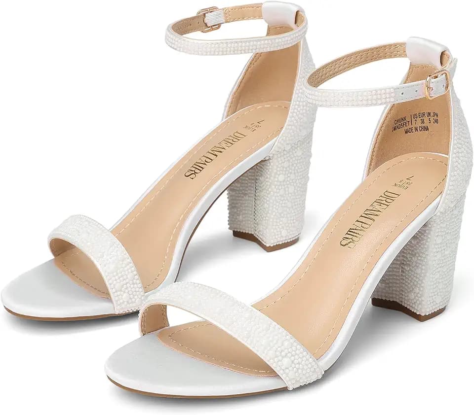 DREAM PAIRS Women's Comfort Block Heel Sandals