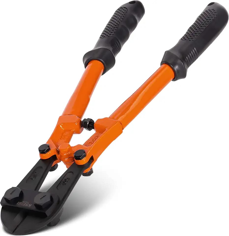 KSEIBI 141570 Heavy-Duty Mini Bolt Cutter 12" for Cutting Fence, Steel Wire, Small Chain, Screws, and Rivet, with Soft Grip Rubber Ergonomic Handle Cutters