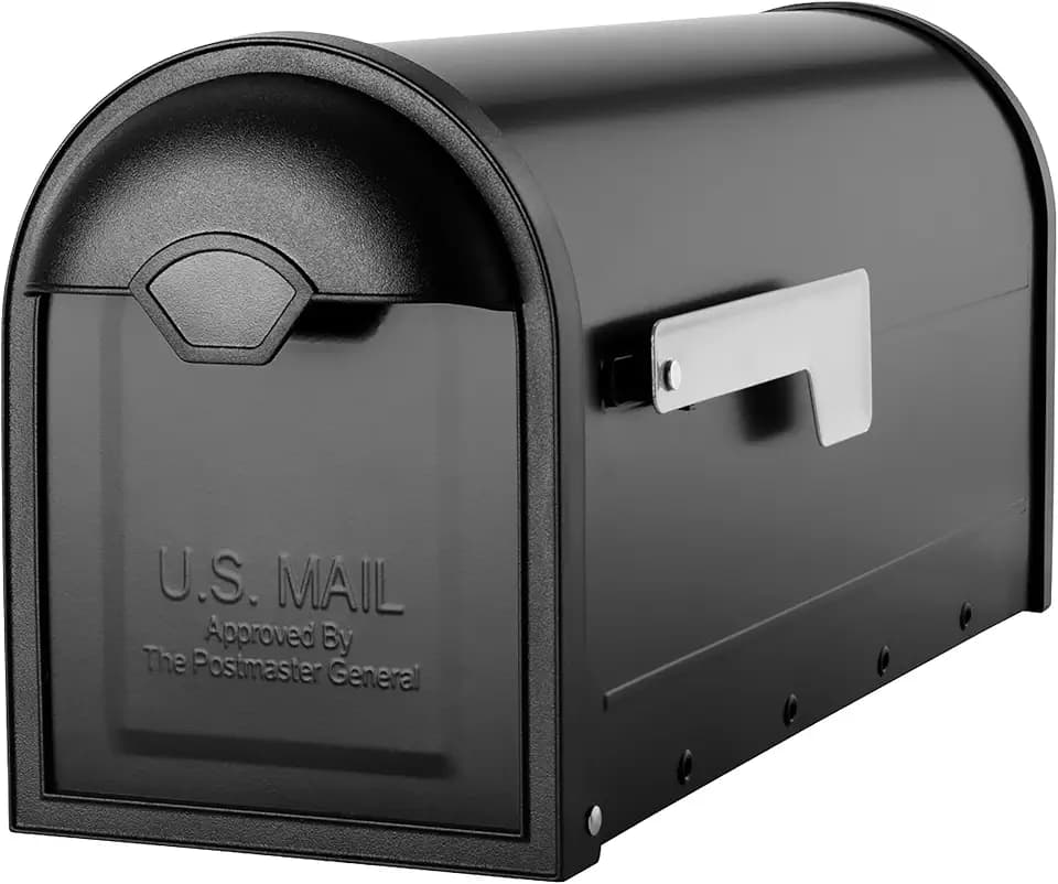 Architectural Mailboxes Winston Post Mount Mailbox, Black, Medium