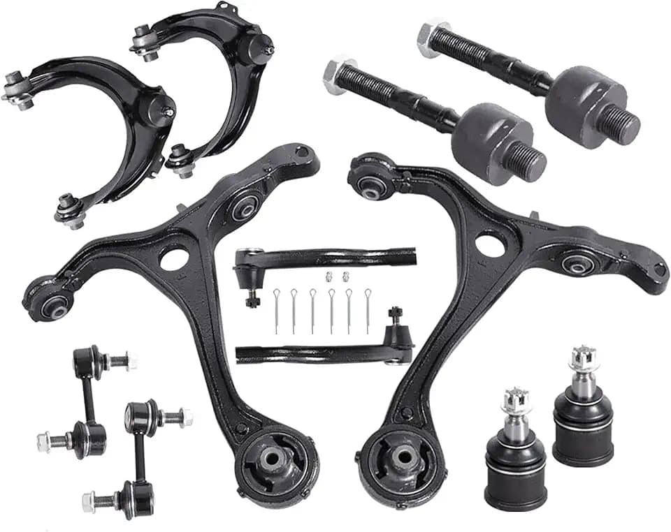 12Pcs Front Upper Lower Control Arm Suspension Kits with Ball Joint Tie Rod End,Sway Bar End Link Compatible for 2003-2007 Honda Accord /2004-2008 Acura TSX All Models K80228 ES8028
