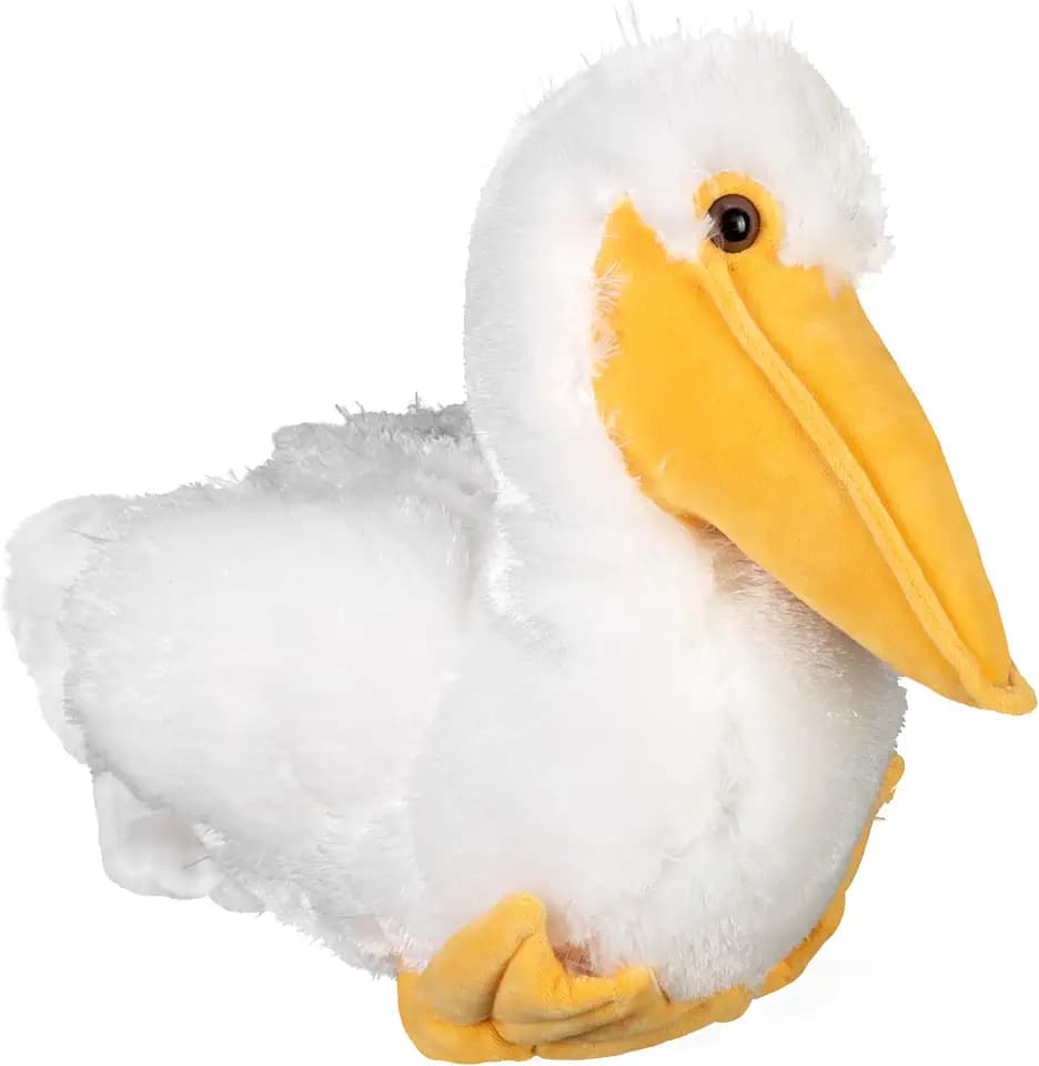 Wild Republic Pelican White, Cuddlekins, Stuffed Animal, 12 inches, Gift for Kids, Plush Toy, Fill is Spun Recycled Water Bottles, Multi (21467)
