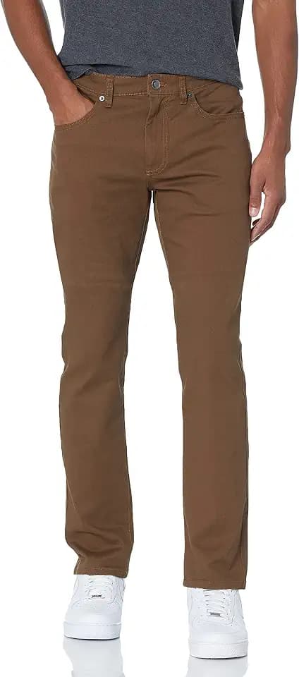 Amazon Essentials Men's 5-Pocket Stretch Twill Jeans-Inspired Casual Pants, Brown, 31W x 30L