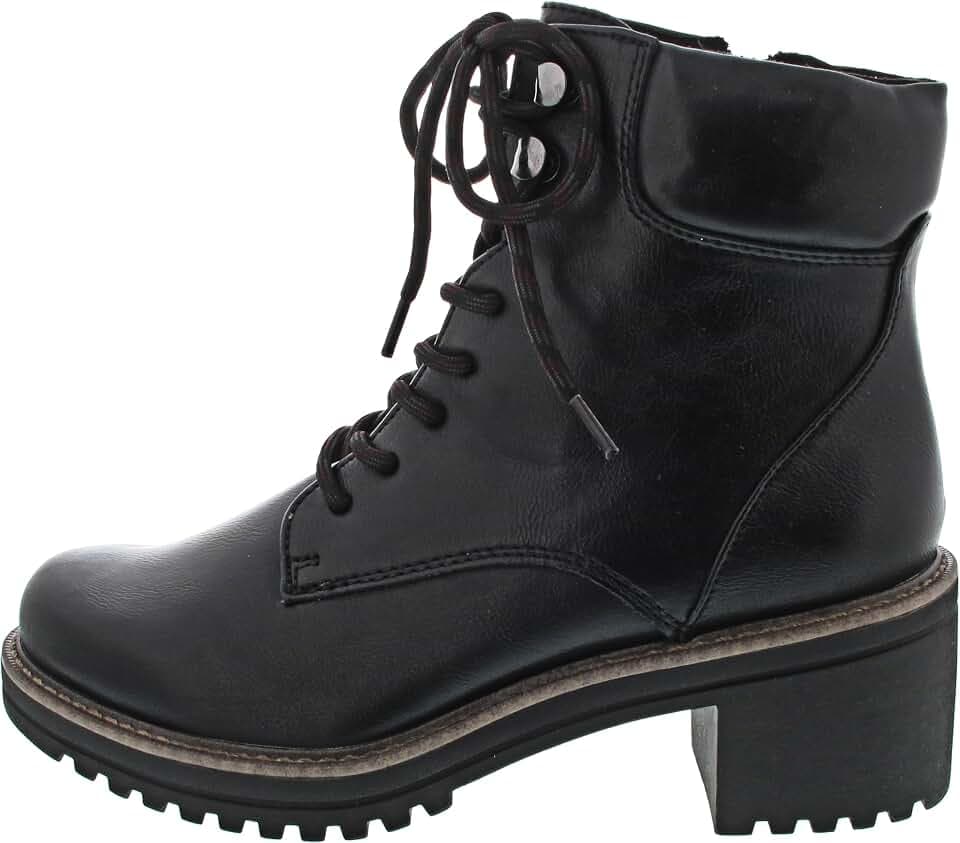 MARCO TOZZI Damen Stiefeletten zum Schnüren mit Blockabsatz mit Reißverschluss