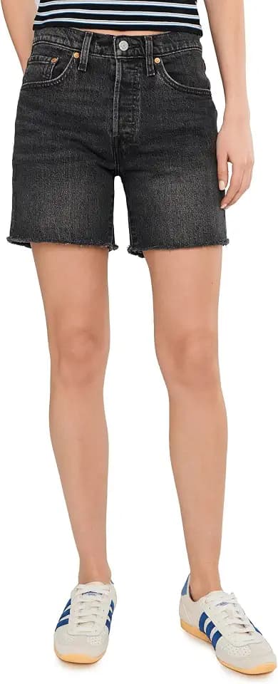 Levi's Womens 501 Mid Thigh Shorts Light-Weight