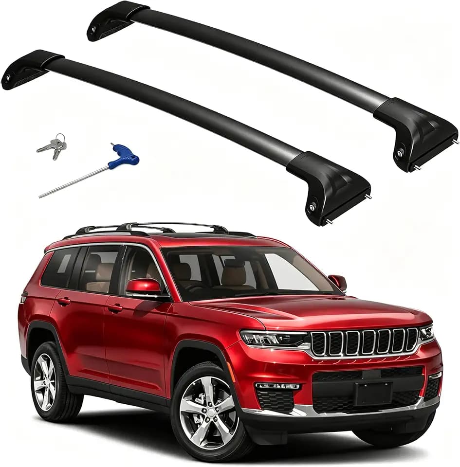Low Noise Roof Rack Cross Bars Fit for 2021-2026 Jeep Grand Cherokee
