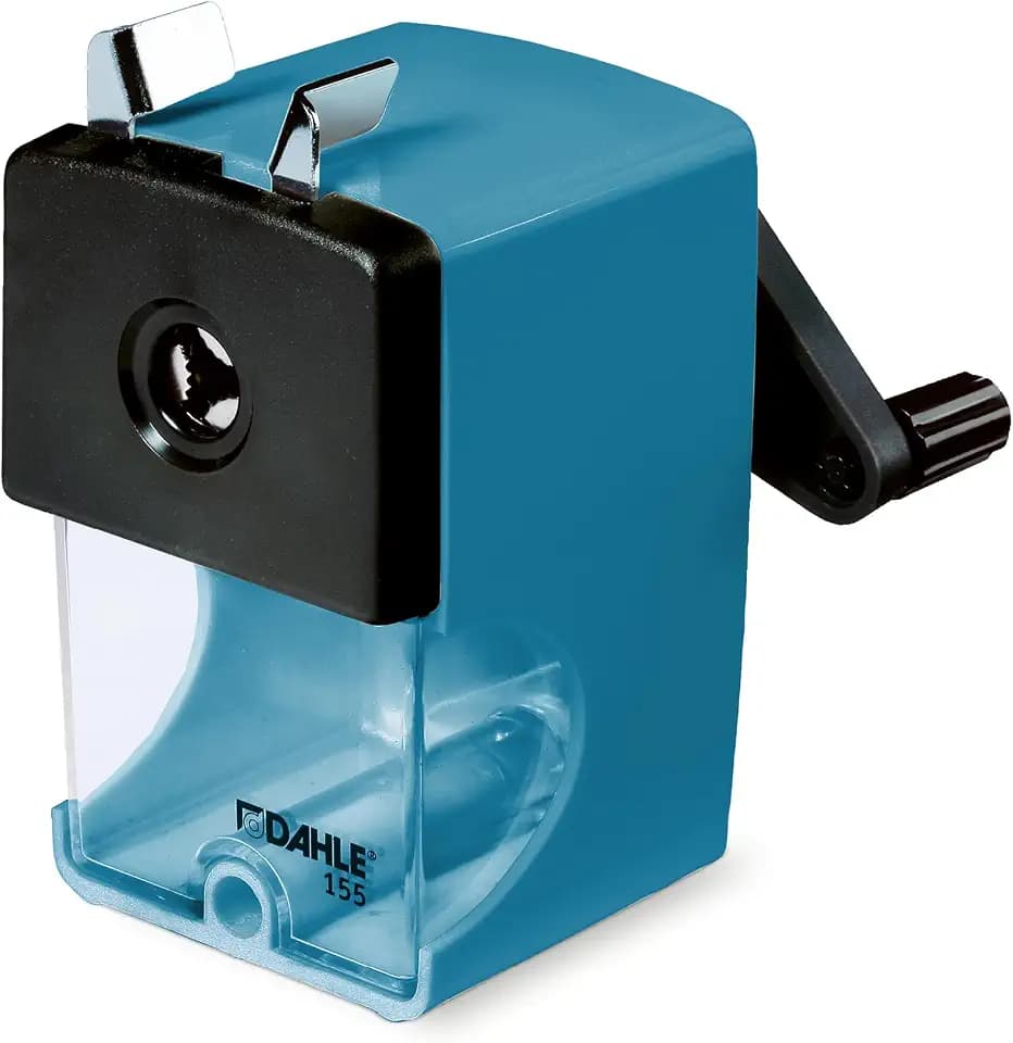 Dahle 00155-17462 Bleistiftspitzmaschine 155 mit Zwinge, 12 mm, bright petrol