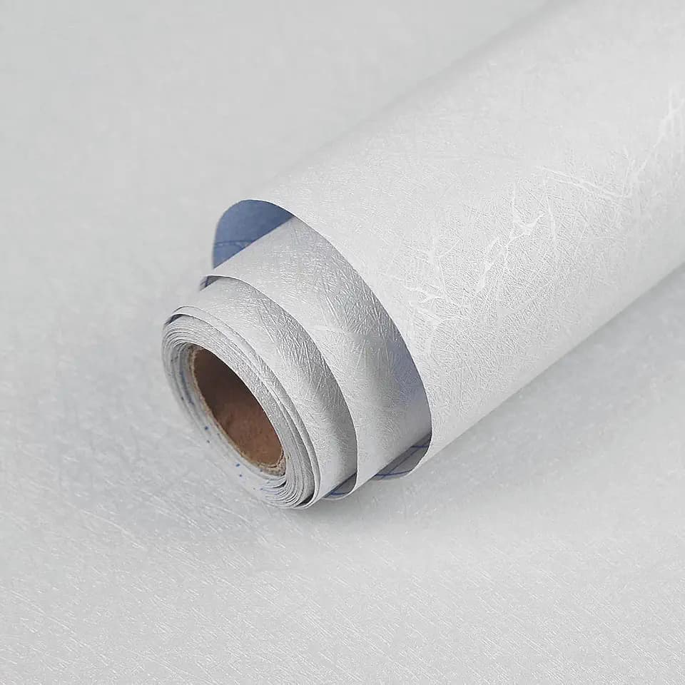 Abyssaly White Wallpaper Peel and Stick Wallpaper Self Adhesive Embossed White Contact Paper Removable Kitchen Vinyl Film Textured Cabinet Shelf Paper 15.7" X 787.4"