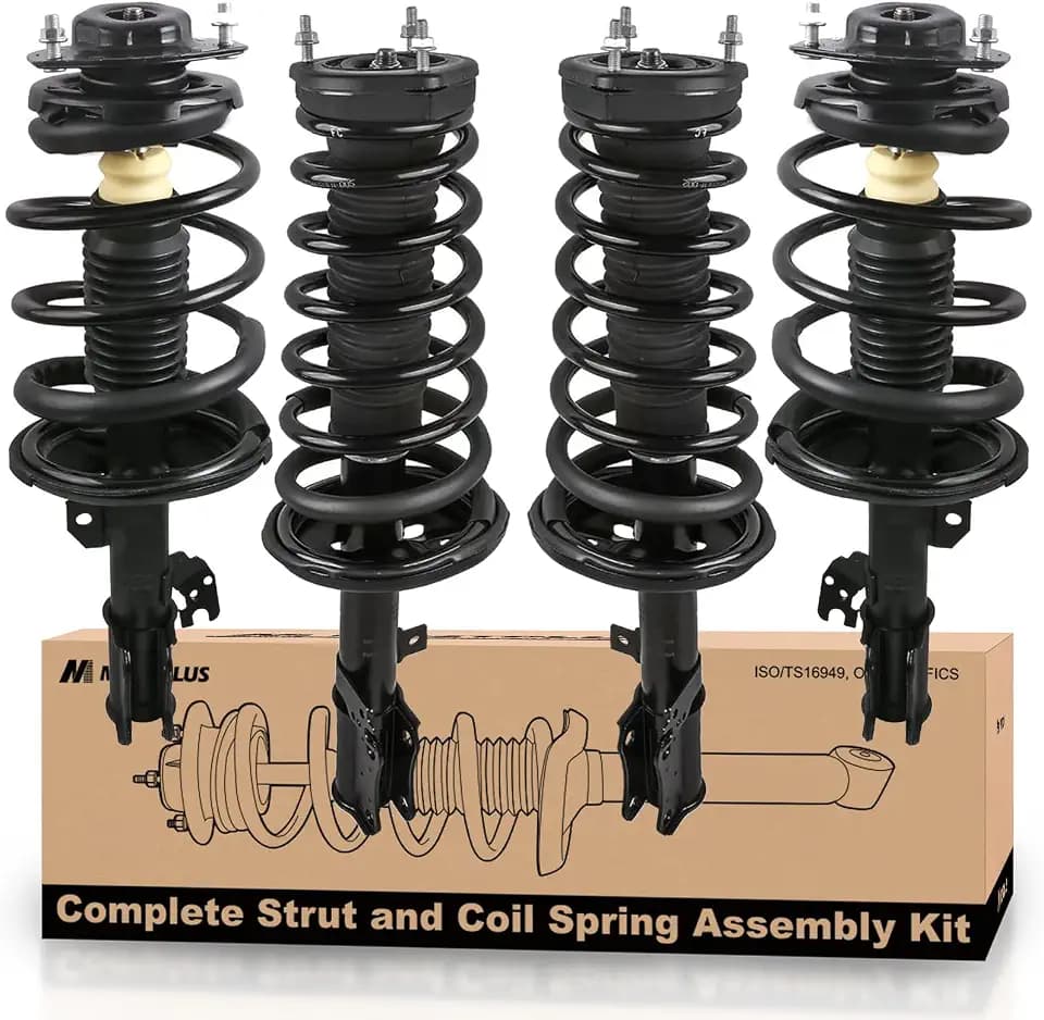 MOSTPLUS Front & Rear Complete Shock Strut Spring Assembly Compatible for 2002 2003 Toyota Camry/Lexus ES300 171490 171491 171492 171493 Shock Coil Spring