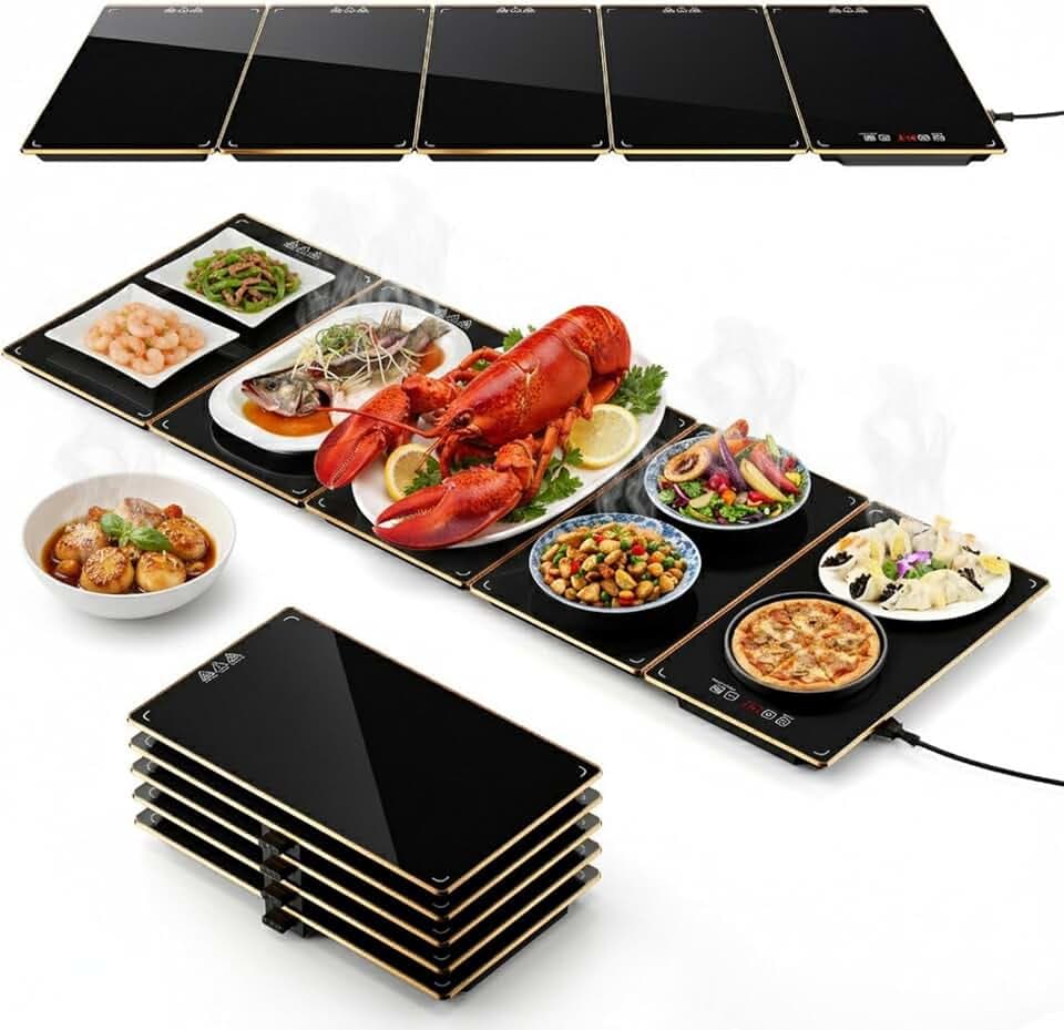 Electric Chafing Dish 5-in-1 Food Warming Tray Buffet Server