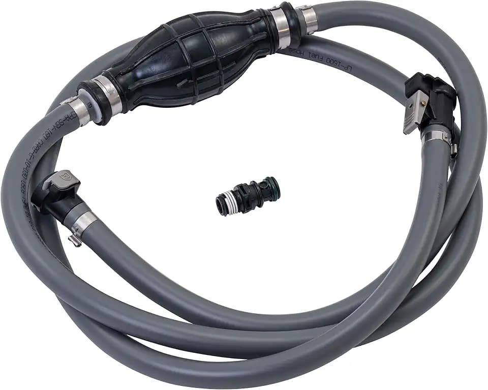 Attwood 93806MUS7 Marine Boat Fuel Line Kit with Universal Sprayless Fuel Connector, 6-Foot x 3/8-Inch - Mercury