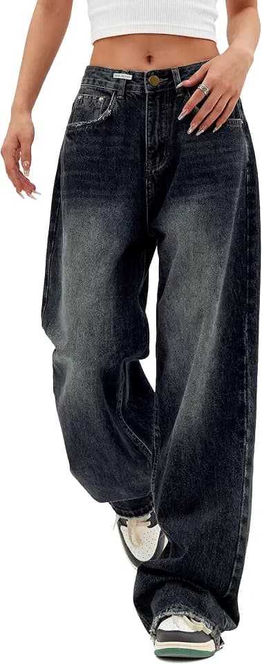 EMMIOL Jeans for Women Wide Leg Baggy Jeans
