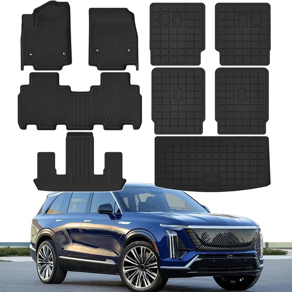 Floor Mats & Trunk Mat for 2026 Cadillac Vistiq EV (6-Seat)