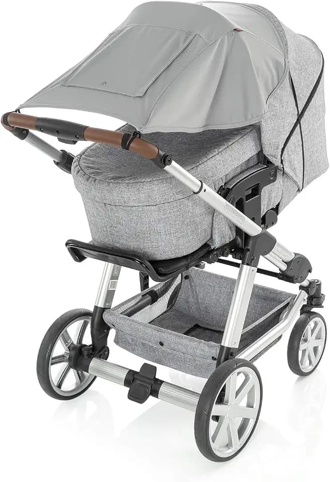 reer ShineSafe Premium Sonnensegel und Schlummertuch für den Kinderwagen, grau