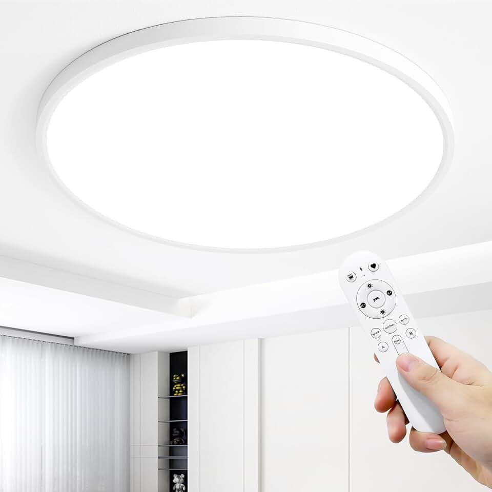 MOONSEA 48W LED Deckenleuchte Flach Dimmbar Ø50cm Deckenlampe Rund