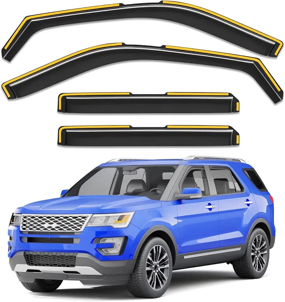 in-Channel Window Visors Rain Guards for Ford Explorer 2011-2019