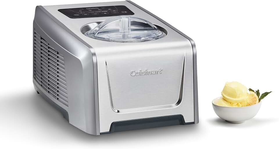 Cuisinart FreezeEase Pro – Selbstkühlende Eismaschine 4 Voreinstellungen | 14 Funktionen | Eiscreme, Sorbet, Frozen Yoghurt, Gelato Kein Vorkühlen nötig | Fertig in 40 Minuten | 90 Min Kühlhaltefunkt