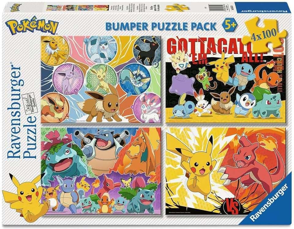 Ravensburger Kinderpuzzle 05651 - Pokémon-Kumpels 4X 100 Teile Puzzle in Einer Box, für Puzzle-Freunde und Pokémon-Fans ab 5 Jahren