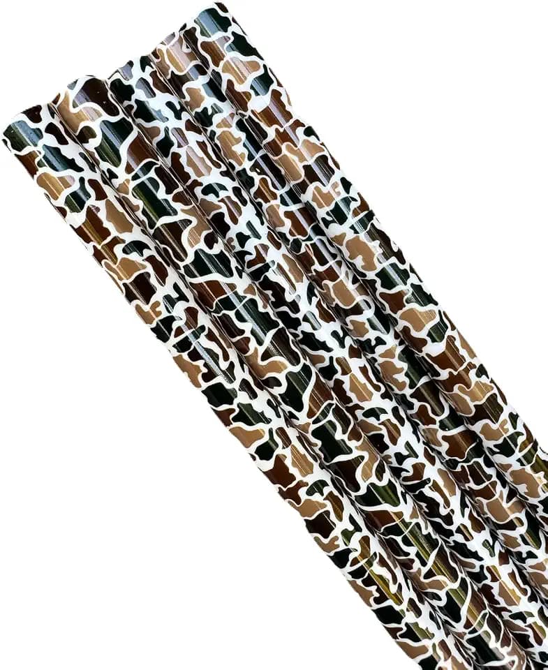 Replacement Straws for Stanley 40 oz. & 60 oz. FlowState Cups and Tumblers, 5 Pack Extra Long Reusable Plastic (Camouflage)