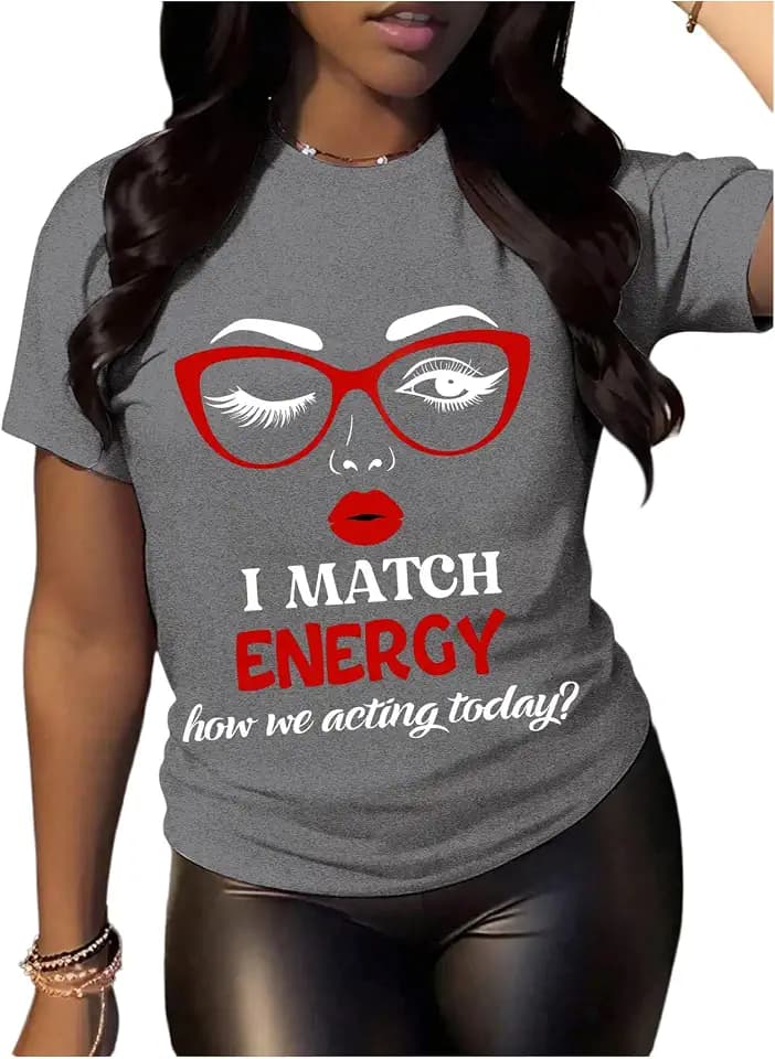 BEAUDRM Women's Graphic Tees Cute Graphic T Shirts Trendy 2000s Outfits