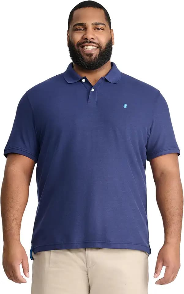 Izod Men's Big and Tall Advantage Performance Short Sleeve Polo Shirt