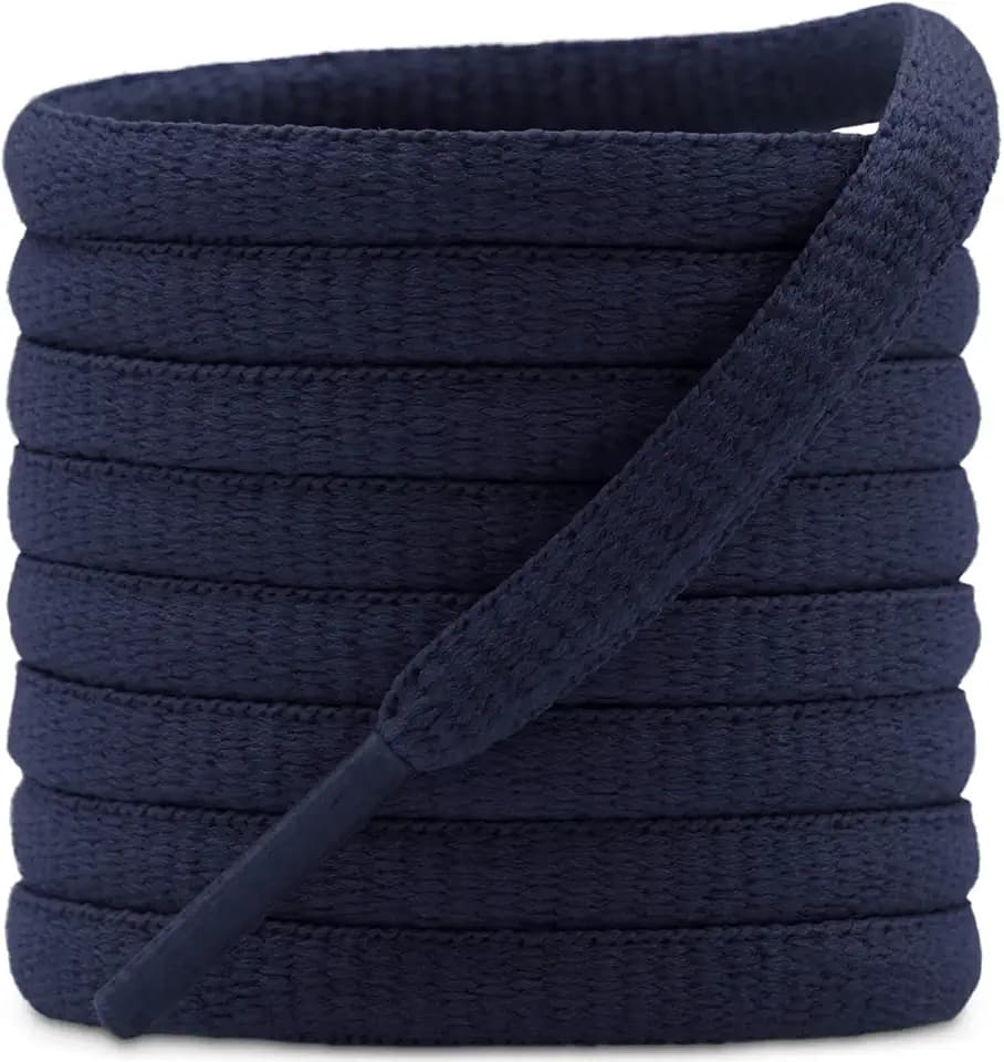 DELELE Oval Sneakers Shoe Laces: 2 Pairs Half Round Shoelaces for Tennis