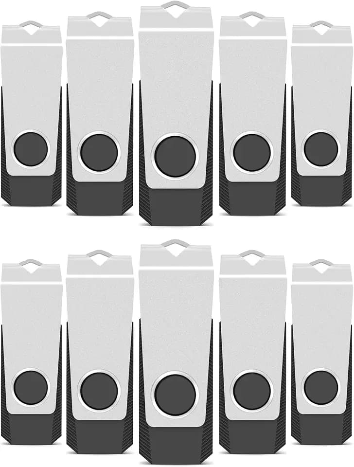 TEWENE USB Stick 8GB 10 Stück Set, USB 2.0 Rotate Flash Drive