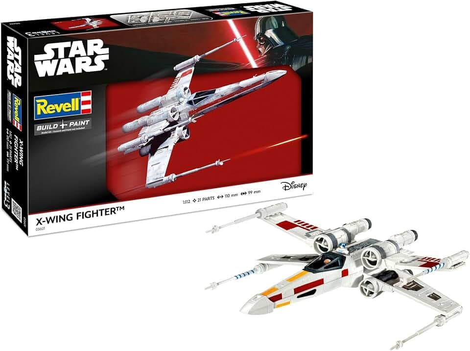 Revell Modellbausatz Star Wars X-Wing Fighter I Rebellionsjäger I Hochdetailliertes Modell im Maßstab 1:57 I I Pilotenfigur inklusive I Perfekt für Star Wars-Enthusiasten ab 10 Jahren
