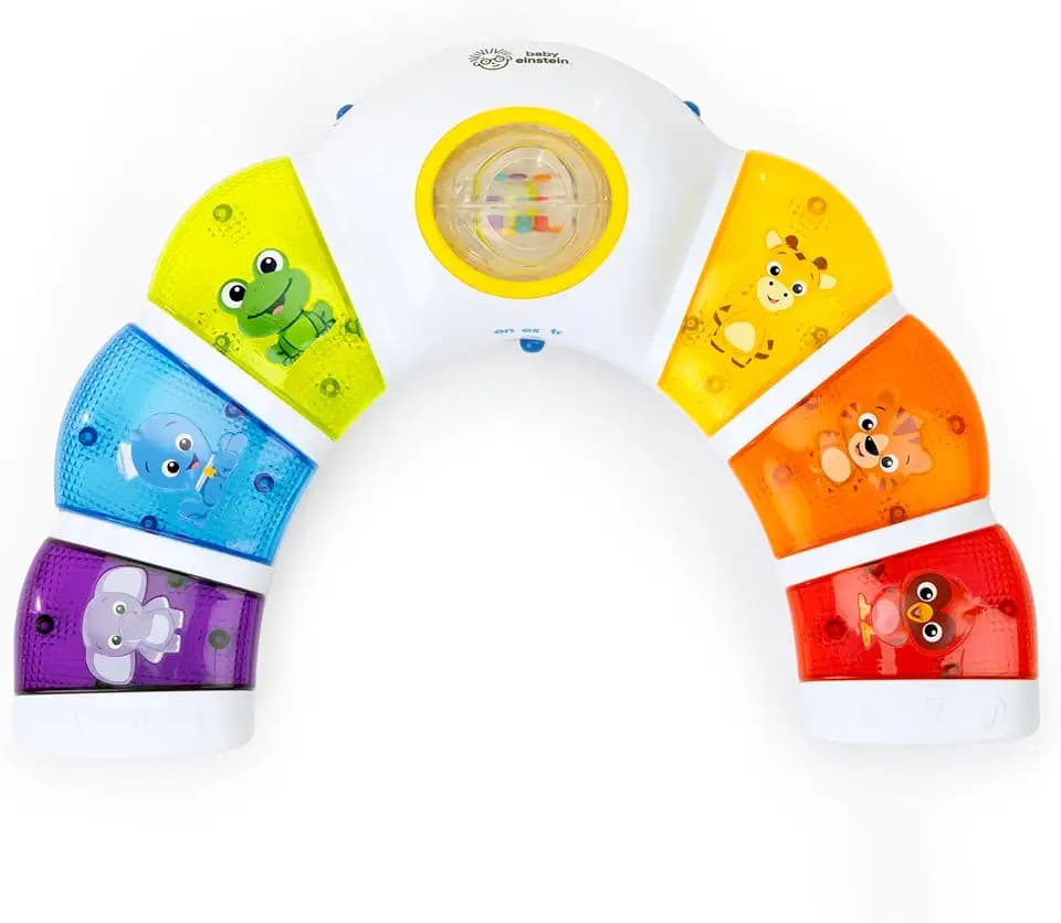Baby Einstein Glow & Discover Light Bar Musical Toy, Activity Station, Sitting Up and Tummy Time Toy, Color and Animal Learning Toy, Infant Ages 3 Months+