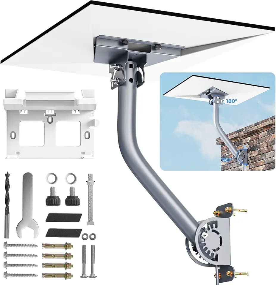 Starlink Halterung für Standard 4/4X/Gen 3, verstellbares Wand‑ und Dachmontage‑Set mit 2‑in‑1 Router‑Halter