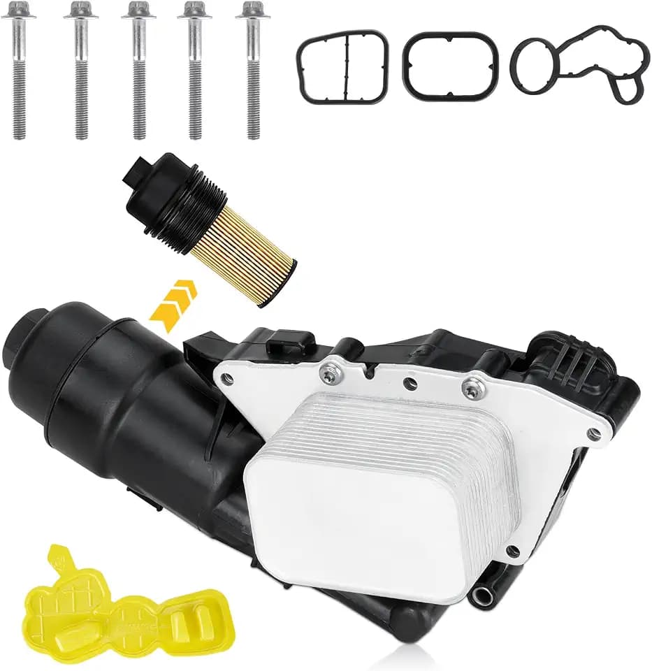Youxmoto Engine Oil Cooler Filter Housing Assembly, Fits BMW i8 X1 X2 1.5L 2.0L 2014-2020, Mini Cooper Countryman Clubman 1.5L L3. 2.0L L4 2014 2015 2016 2017 2018 2019; Fits 11428585235