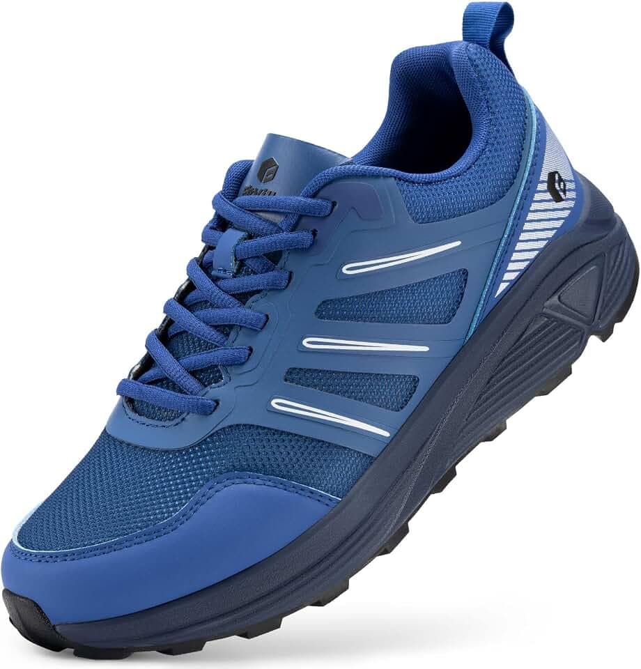 FitVille Extra Wide Sneakers for Men with Wide Toe Box, Barefoot Lightweight Trail Running Shoes for Workout Gym Cross Training Shoe Fashion Casual Sneaker