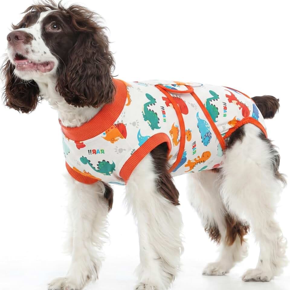 Kuoser Dog Surgery Recovery Suit, Surgical Suit for Dogs Male Female, M