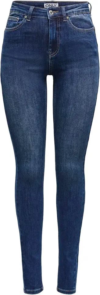 ONLY Damen Onllulu Hw Skinny Push Up Mas090 Bf DNM