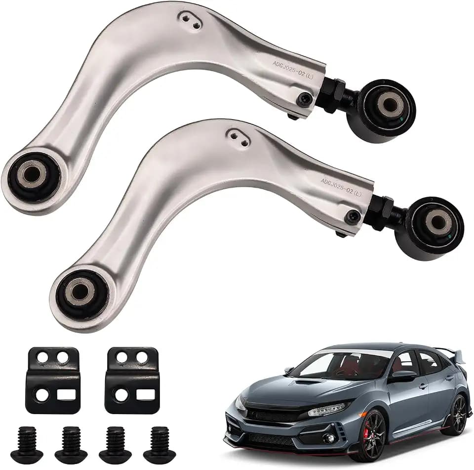 BP67476 2Pcs Alignment Rear Camber Kit with Aluminium Adjustable Camber Arms Fit for 2016-2021 Honda Civic,2018-2022 Honda Accord,2016-2021 Honda CR-V,2019-2020 Honda Insight, All New Adjustable Kit