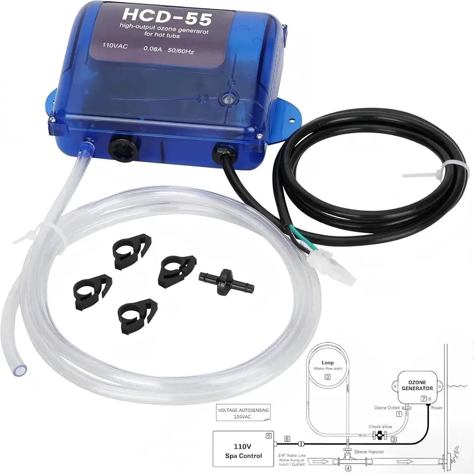 HCD-55 Spa Ozone Generator,110V Plug for Hot Tubs & Swim Spas
