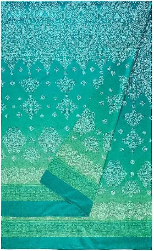Bassetti Kerala Foulard aus 100% Baumwolle in der Farbe SMARAGD V1, Maße: 270x270 cm - 9332304