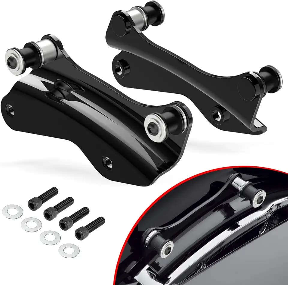 Amazicha Vivid Black 4 Point Docking Hardware Kit Compatible for Harley Davidson Touring Street Glide Electra Glide Road King Road Glide 2014 2015 2016 2017 2018 2019 2020 2021 2022 2023 2024