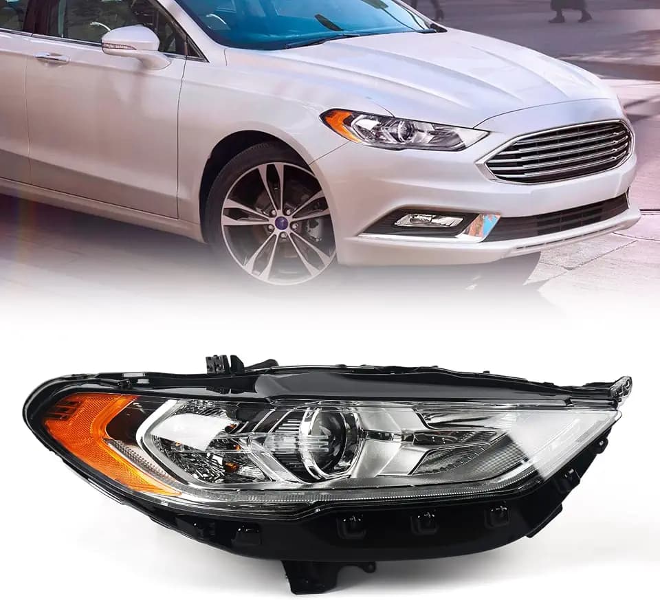 FIONE Halogen Headlight Assembly for Ford Fusion 2017 2018 2019 2020 RH