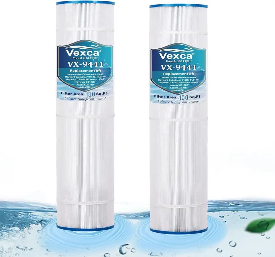 C150S Pool Filter Cartridge Replacement for Hayward CX150XRE, Hayward SwimClear C150S, PA150S, CS150E, Unicel C-9441, Ultral-D4, Darlly 11503, 150 Sq.Ft, 2 Pack